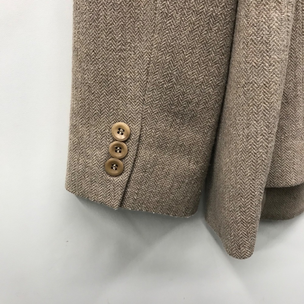 Vintage Liz Claiborne Collection Blazer Women's Petite 10P Tan Wool Blend - Picture 7 of 10